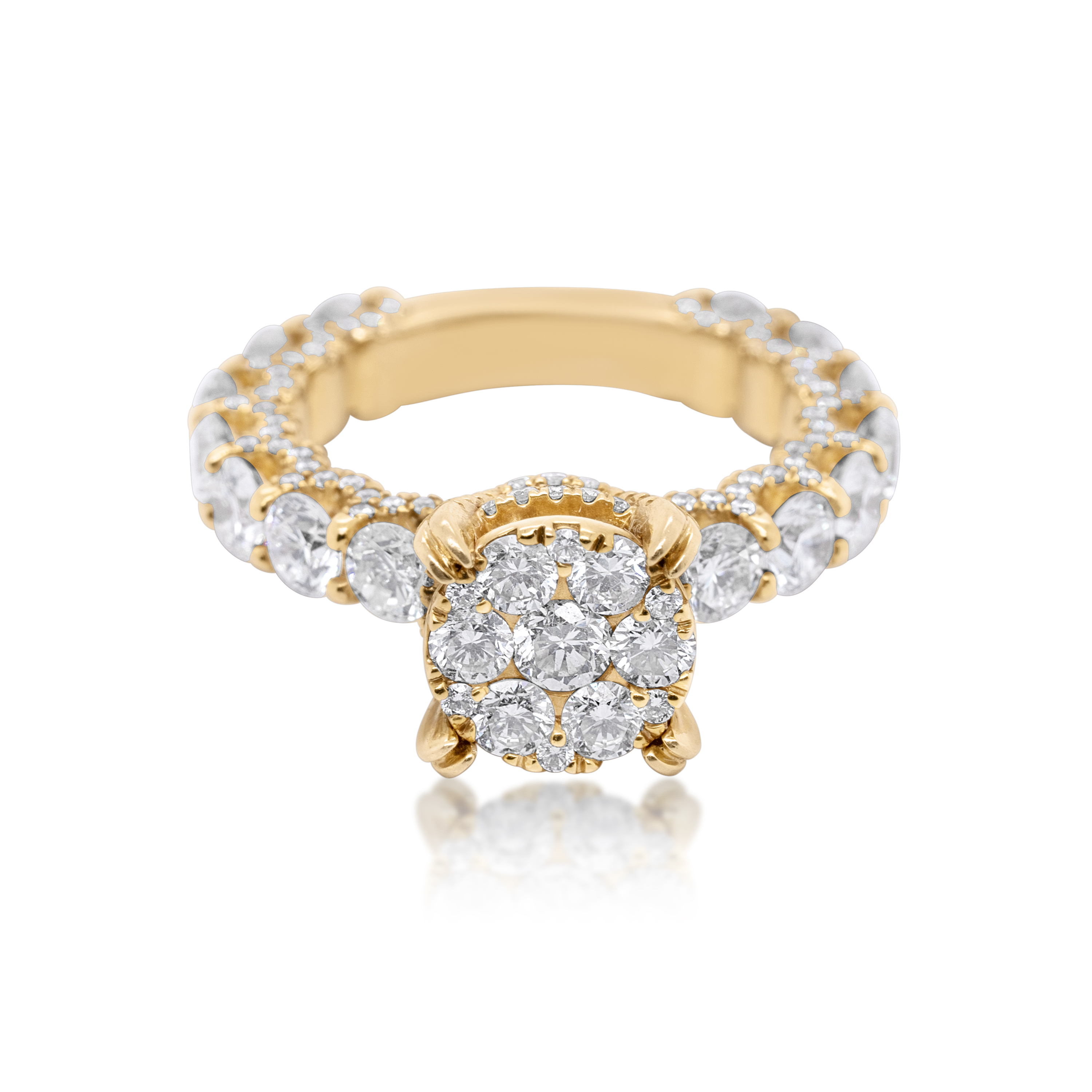 Diamond Ring 4.15 ct. 14K Yellow Gold